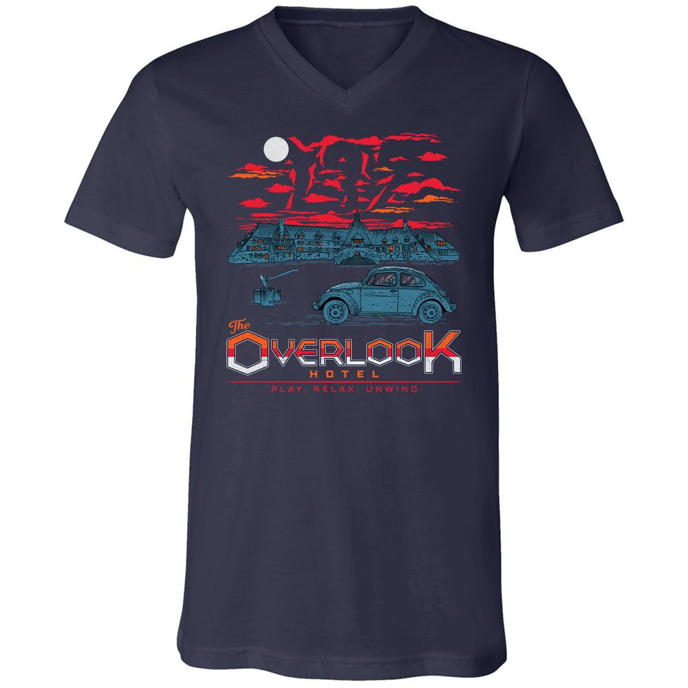 Unisex V-Neck T-Shirt - SKKS5CML - Navy - 2