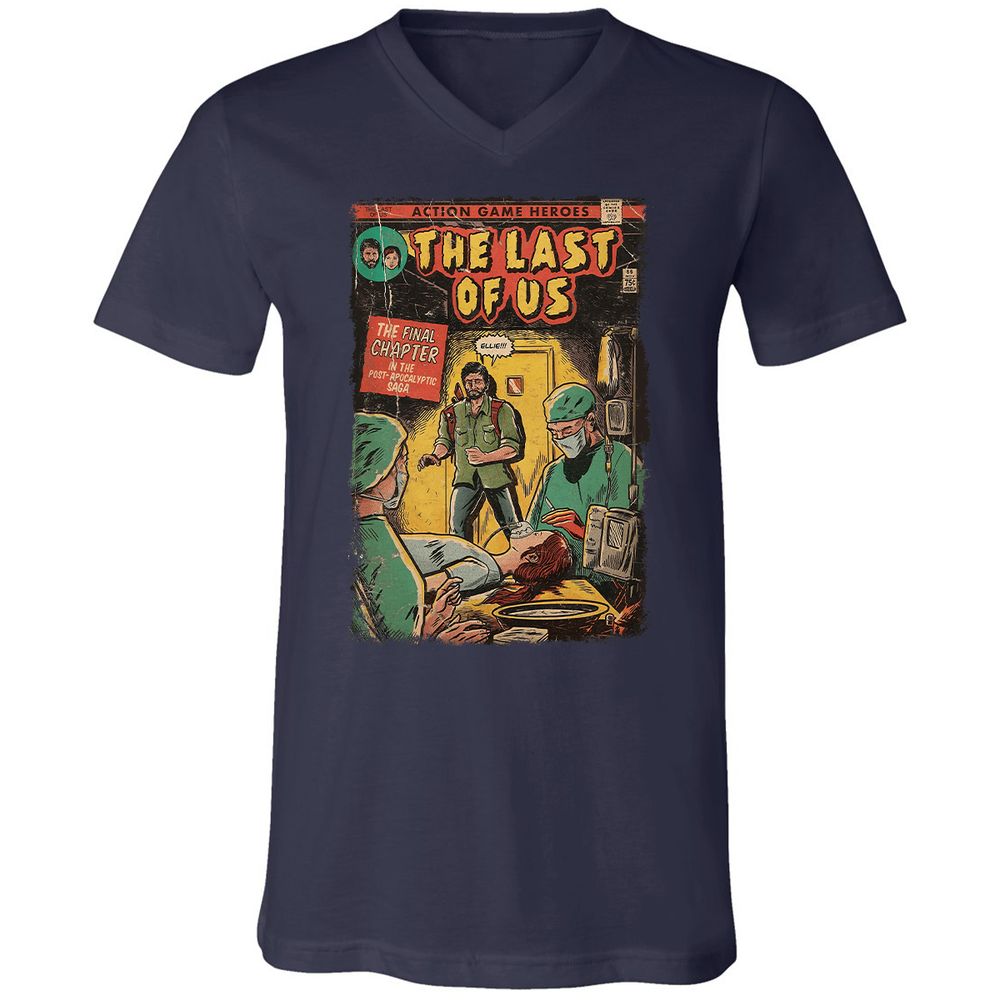 Unisex V-Neck T-Shirt - UMTZW76H - Navy - 2