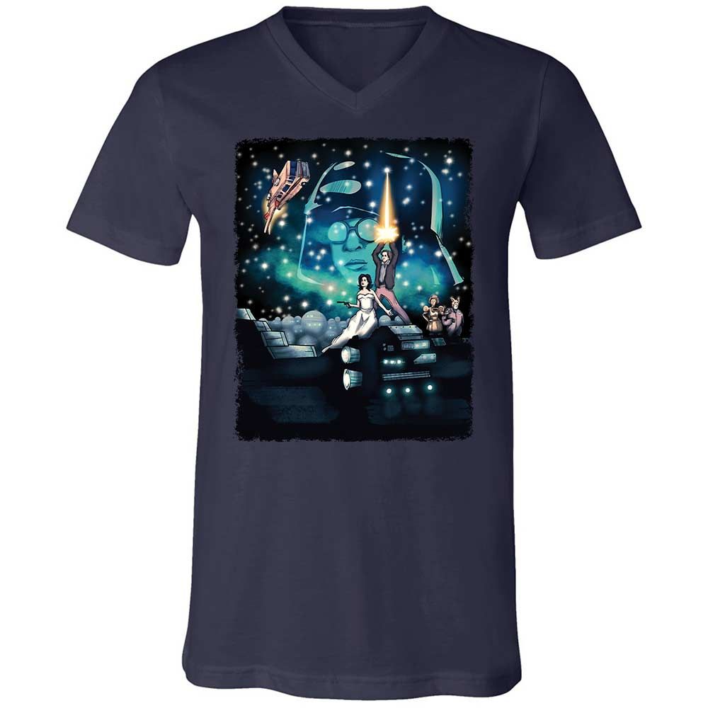 Unisex V-Neck T-Shirt - 5JEGZ8H2 - Navy - 2