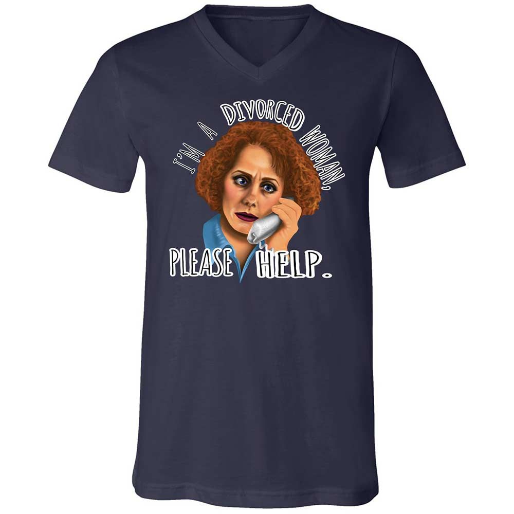 Unisex V-Neck T-Shirt - D6DYS252 - Navy - 2