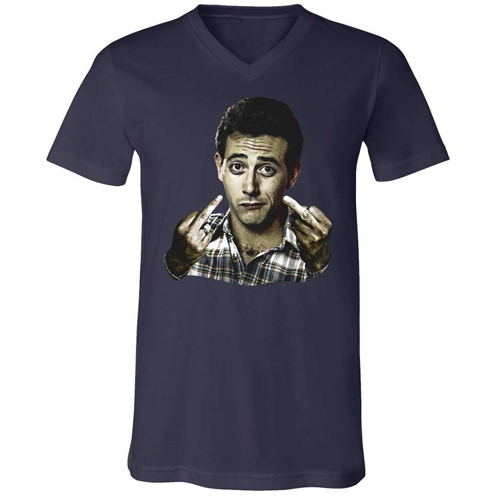 Unisex V-Neck T-Shirt - F3RYF1GF - Navy - 2