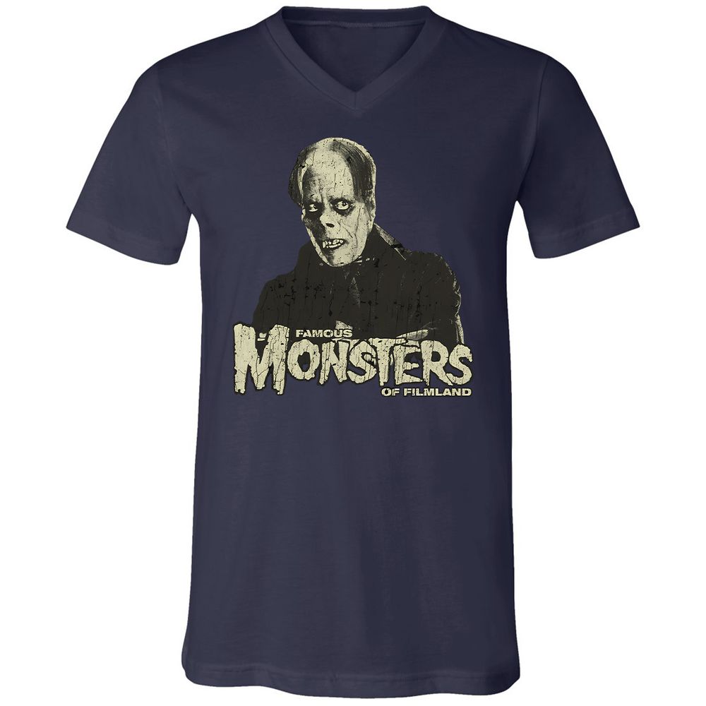 Unisex V-Neck T-Shirt - 69HZ2S8F - Navy - 2