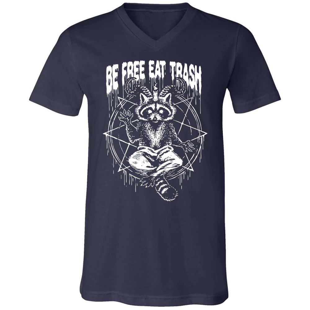 Unisex V-Neck T-Shirt - X9SEH9HK - Navy - 2