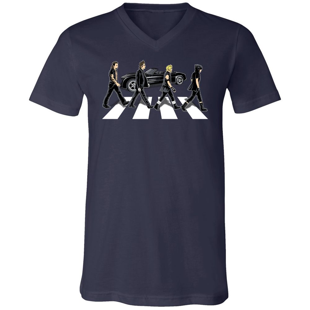 Unisex V-Neck T-Shirt - GMDS5DWA - Navy - 2