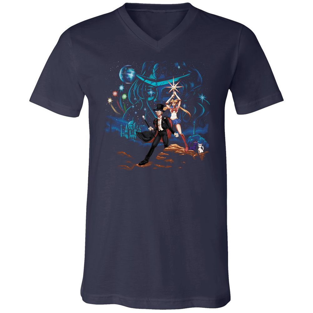 Unisex V-Neck T-Shirt - BMXNGF3E - Navy - 2