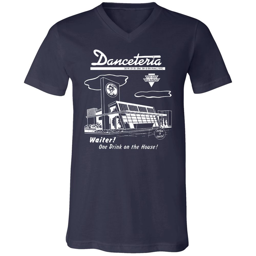 Unisex V-Neck T-Shirt - XXF9UNJQ - Navy - 2