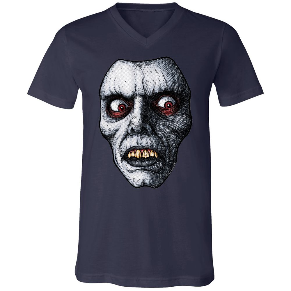 Unisex V-Neck T-Shirt - NY6AKWYW - Navy - 2
