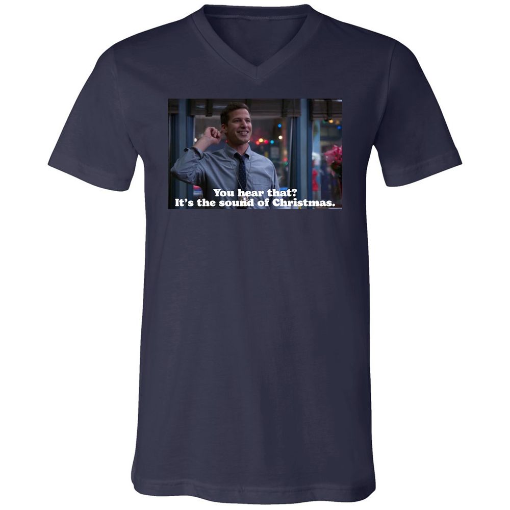 Unisex V-Neck T-Shirt - F5A8WEVX - Navy - 2