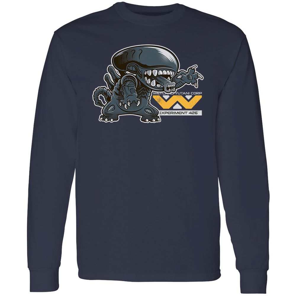 Long Sleeve T-Shirt - B33FJG8Y - Navy - 2