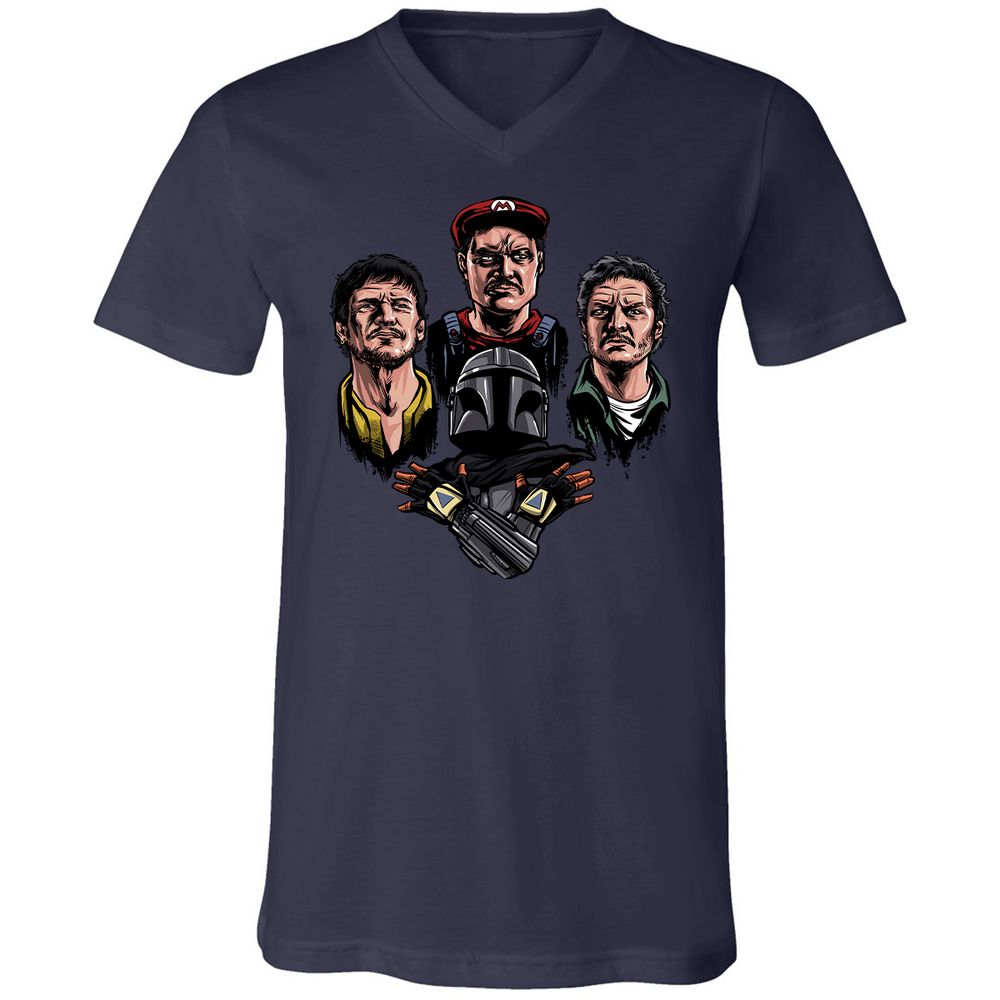 Unisex V-Neck T-Shirt - X2WMSSUK - Navy - 2