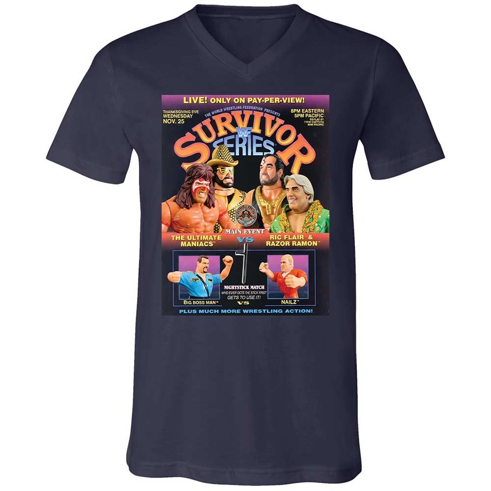 Unisex V-Neck T-Shirt - GNS2FWBD - Navy - 2