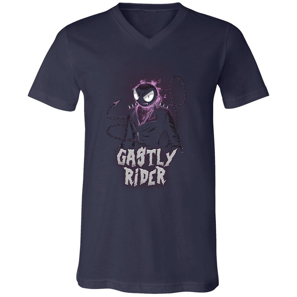 Unisex V-Neck T-Shirt - S3QCTHTH - Navy - 2