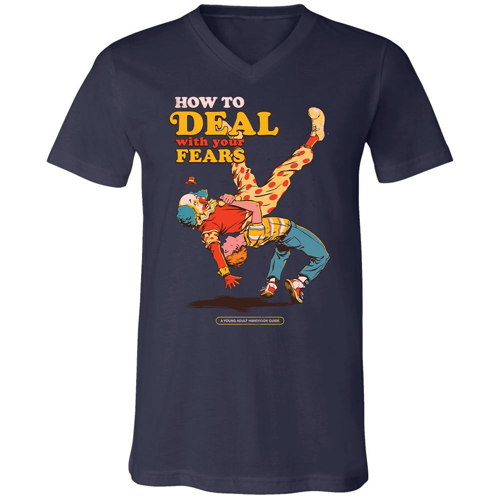 Unisex V-Neck T-Shirt - FRREGM8Z - Navy - 2