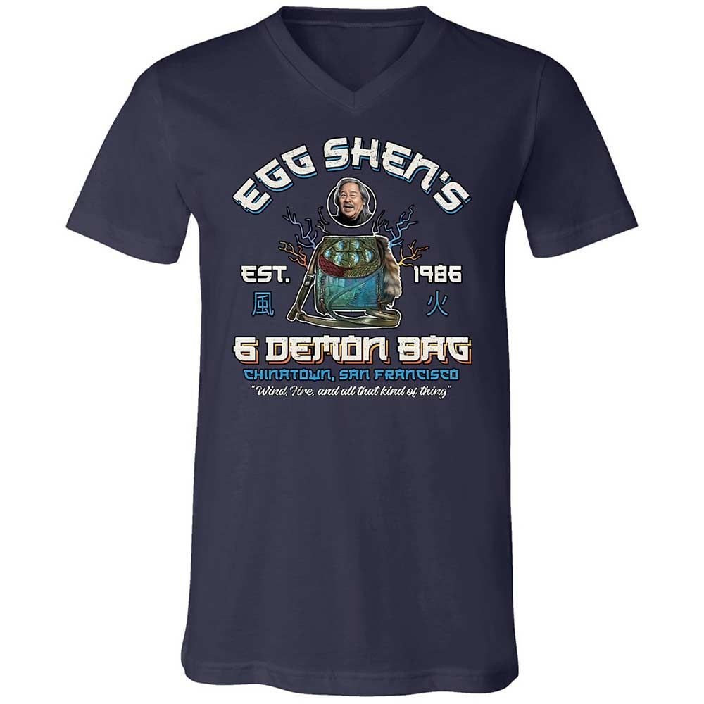 Unisex V-Neck T-Shirt - 7S2TJATG - Navy - 2