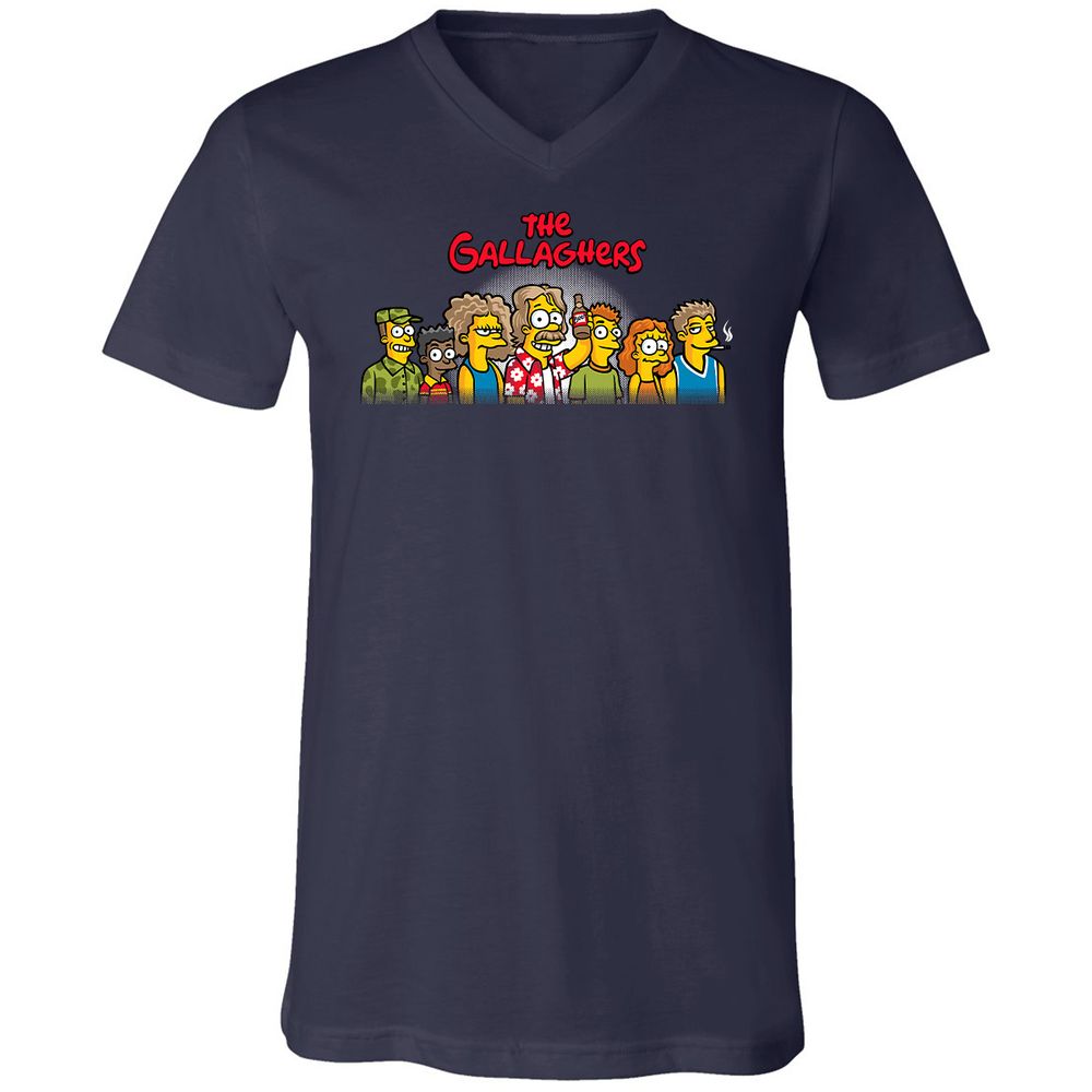 Unisex V-Neck T-Shirt - CAUBD64N - Navy - 2