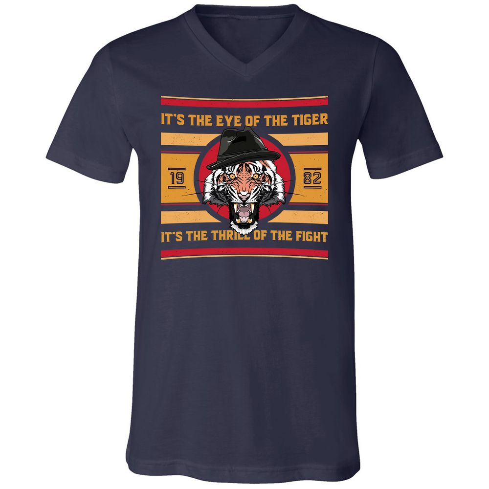 Unisex V-Neck T-Shirt - SRG7D2ZH - Navy - 2