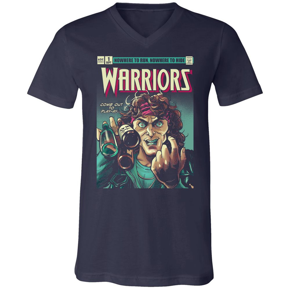 Unisex V-Neck T-Shirt - UE4J8LM5 - Navy - 2