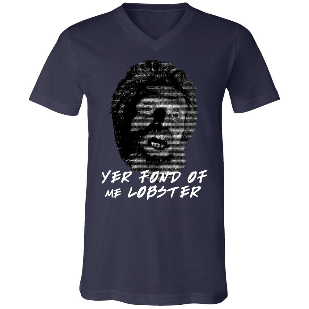 Unisex V-Neck T-Shirt - YQK4AUJL - Navy - 2