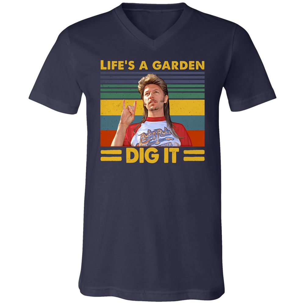 Unisex V-Neck T-Shirt - 3371L7X3 - Navy - 2