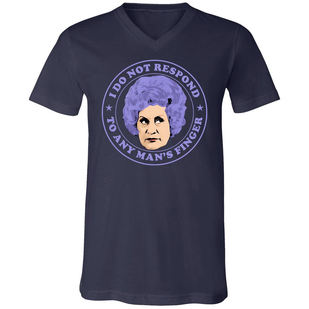Unisex V-Neck T-Shirt - QJ1TWGS5 - Navy - 2