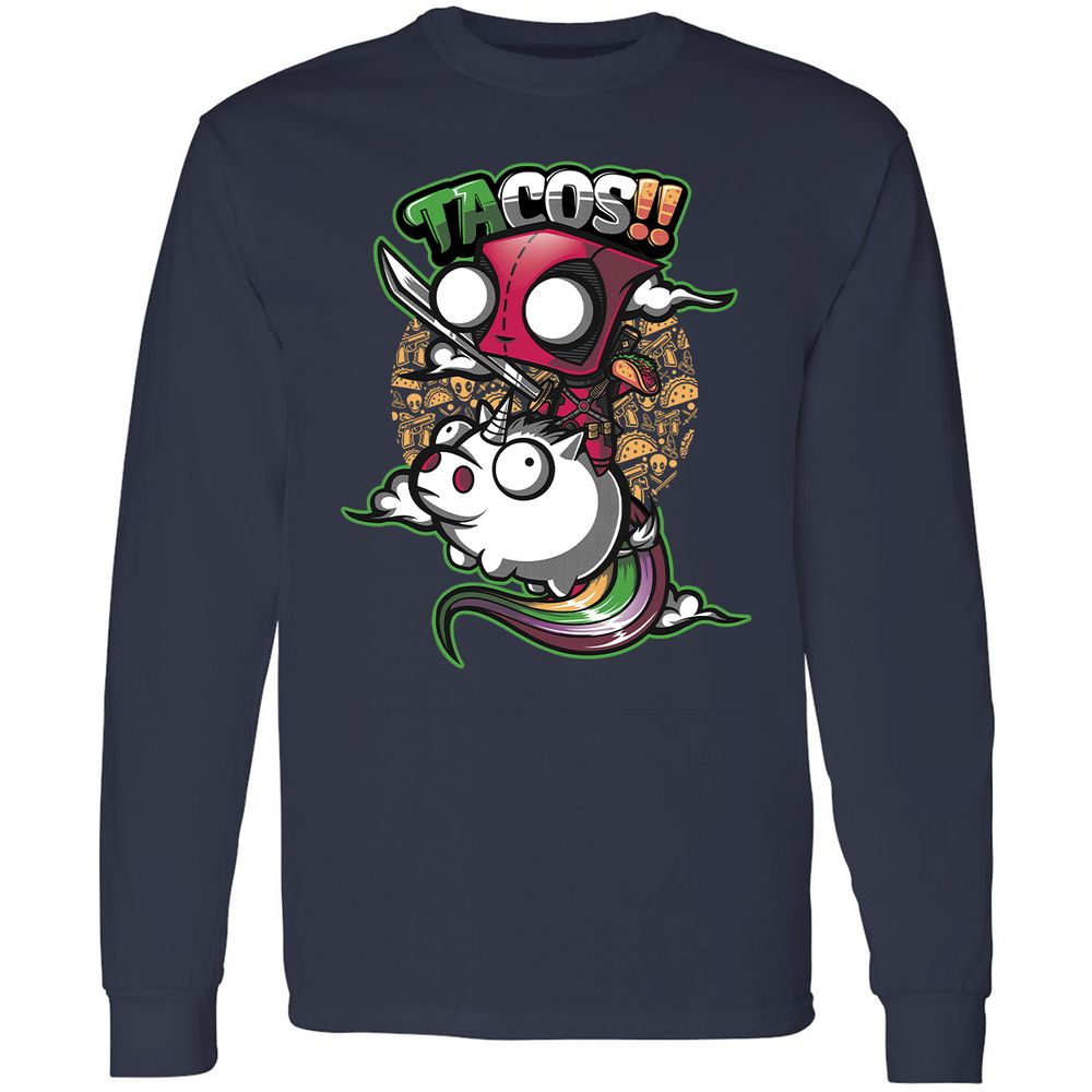 Long Sleeve T-Shirt - 1MUD555F - Navy - 2