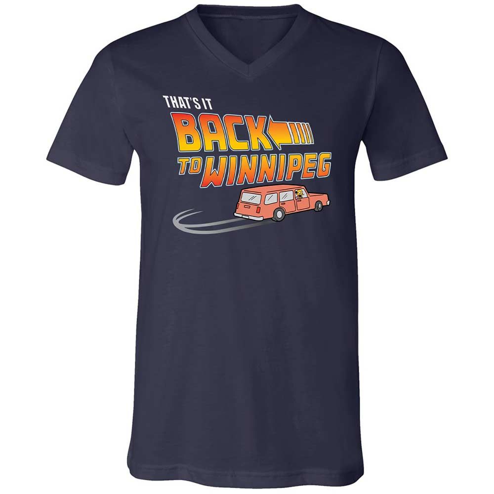 Unisex V-Neck T-Shirt - KXQABK3J - Navy - 2