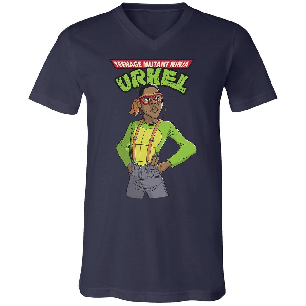 Unisex V-Neck T-Shirt - EBMSH3PW - Navy - 2