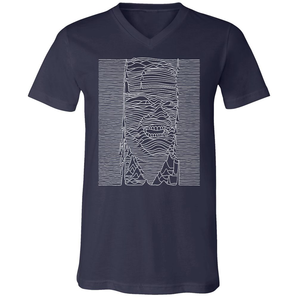 Unisex V-Neck T-Shirt - JEGP71F5 - Navy - 2