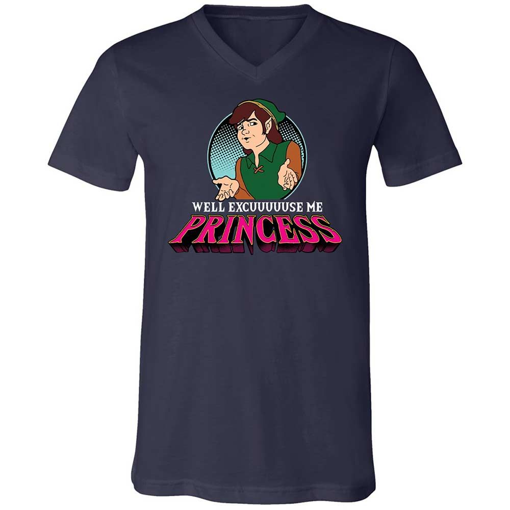 Unisex V-Neck T-Shirt - JKRLQ53Z - Navy - 2