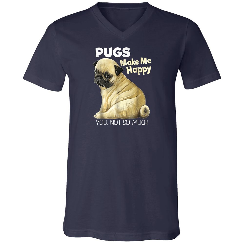 Unisex V-Neck T-Shirt - 23DFX8YW - Navy - 2