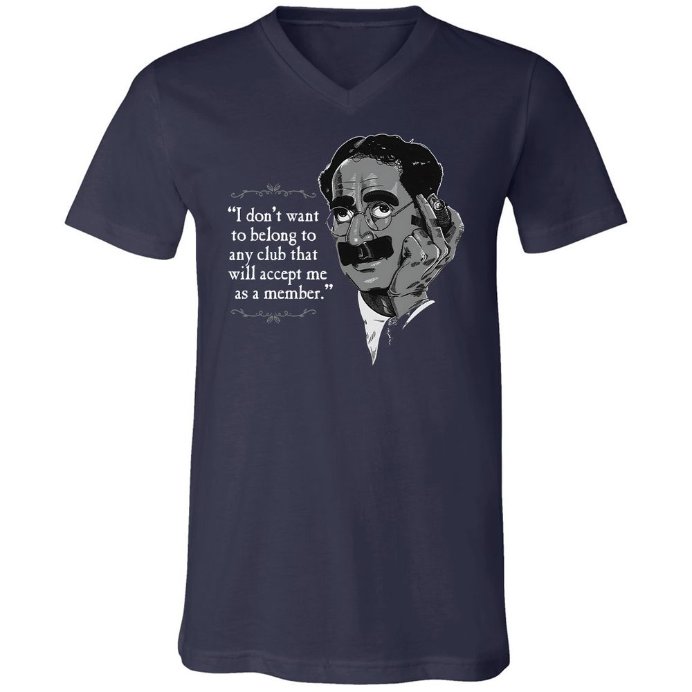 Unisex V-Neck T-Shirt - 9YLF2D9P - Navy - 2
