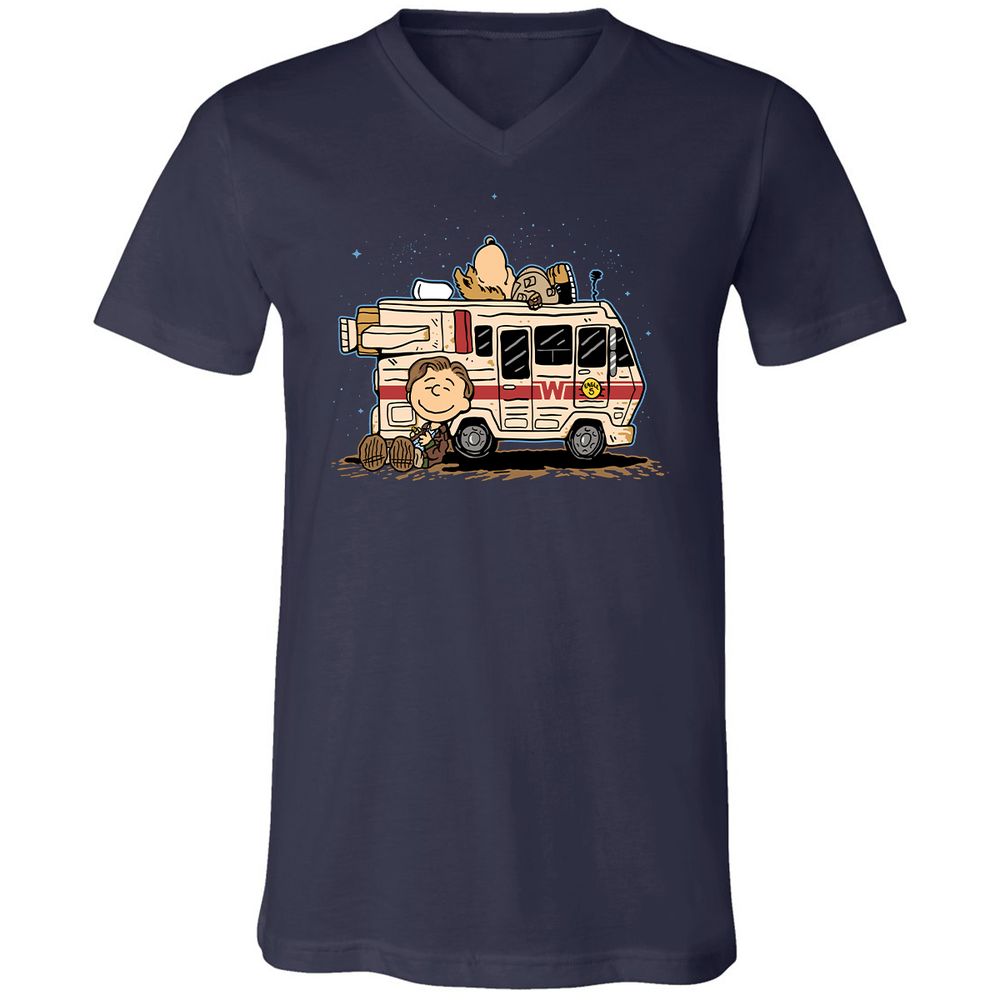 Unisex V-Neck T-Shirt - VR1H2P21 - Navy - 2