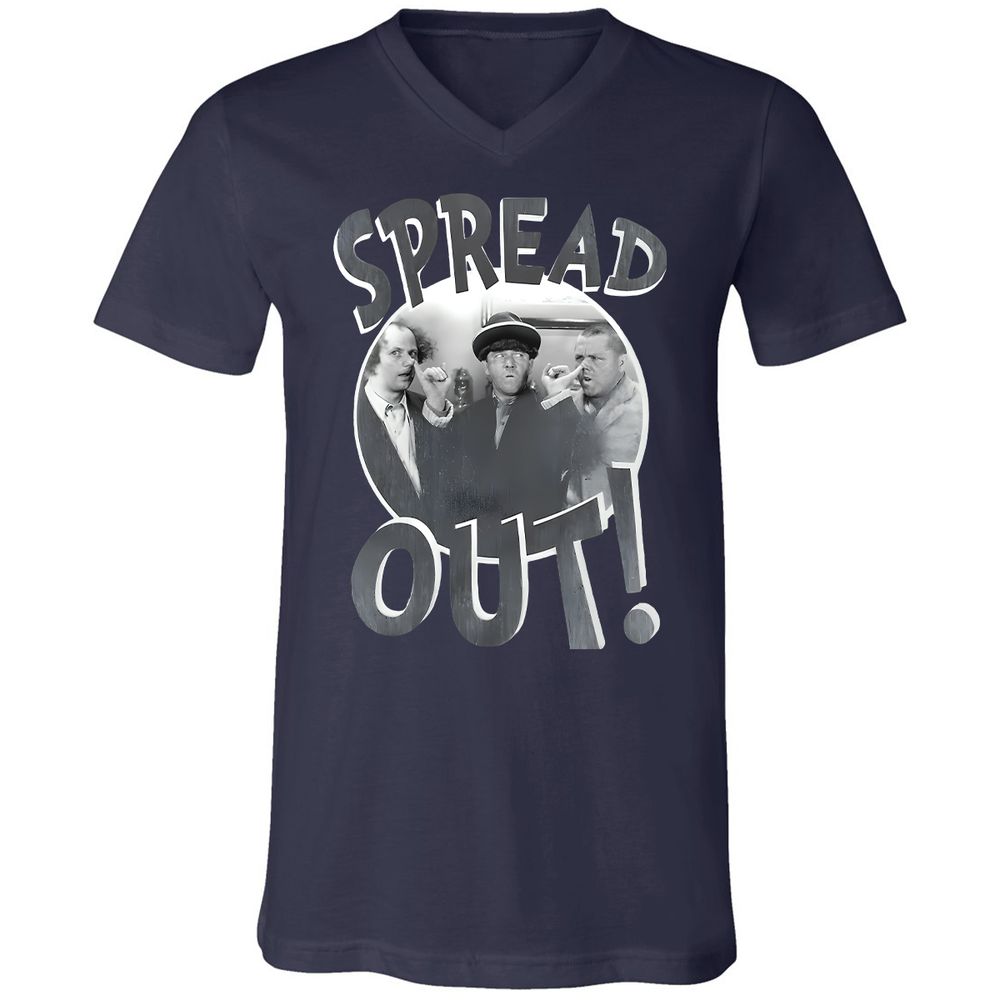 Unisex V-Neck T-Shirt - AN5QSR1Z - Navy - 2