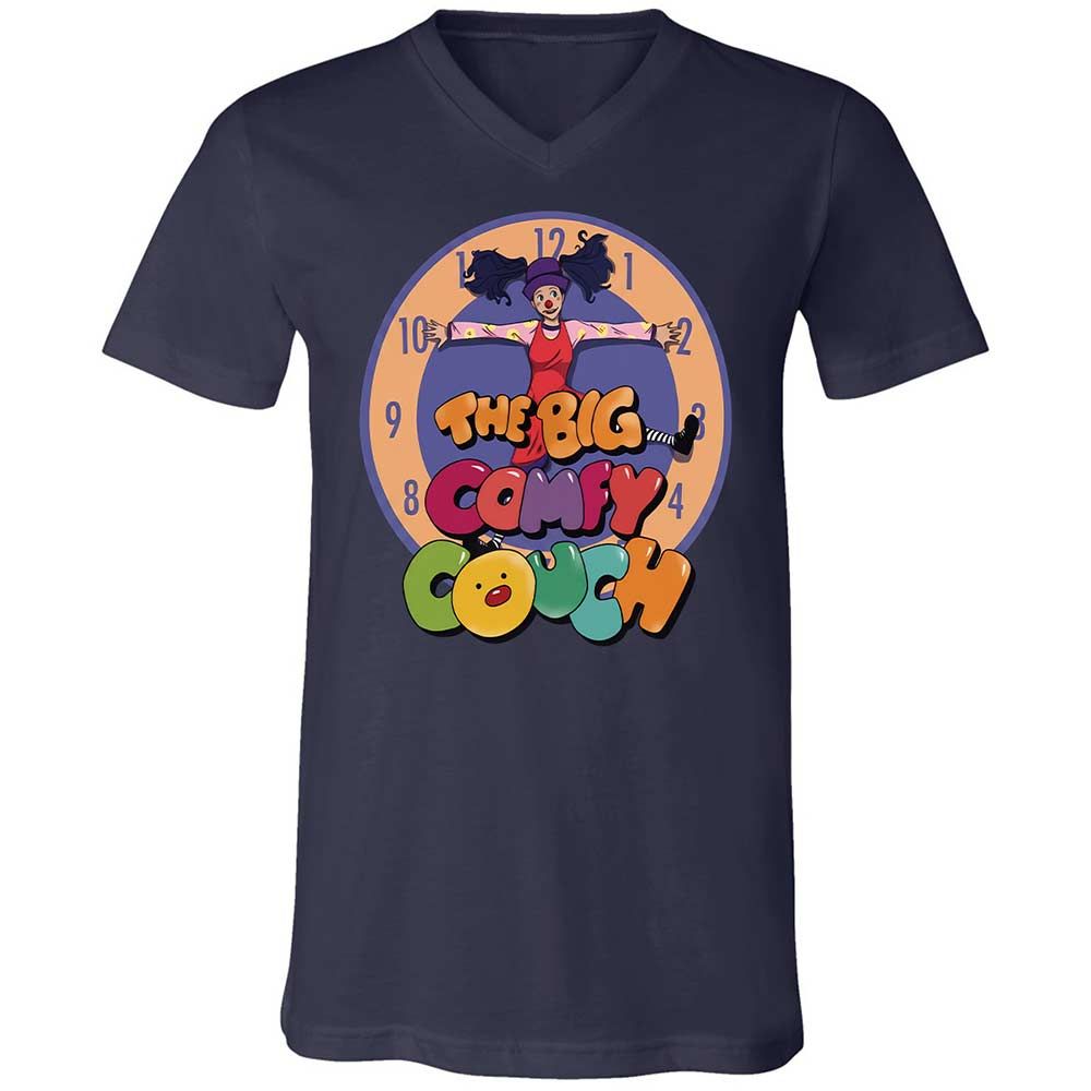 Unisex V-Neck T-Shirt - ZJXEPVL1 - Navy - 2