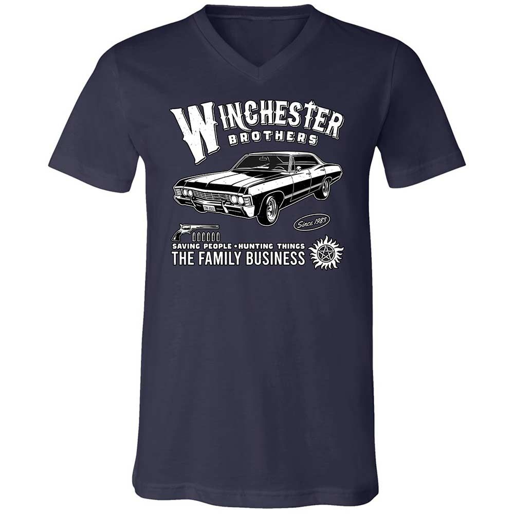 Unisex V-Neck T-Shirt - KAM13VLA - Navy - 2