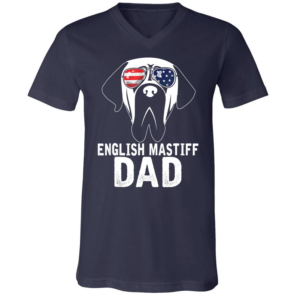 Unisex V-Neck T-Shirt - XVB9HGFF - Navy - 2