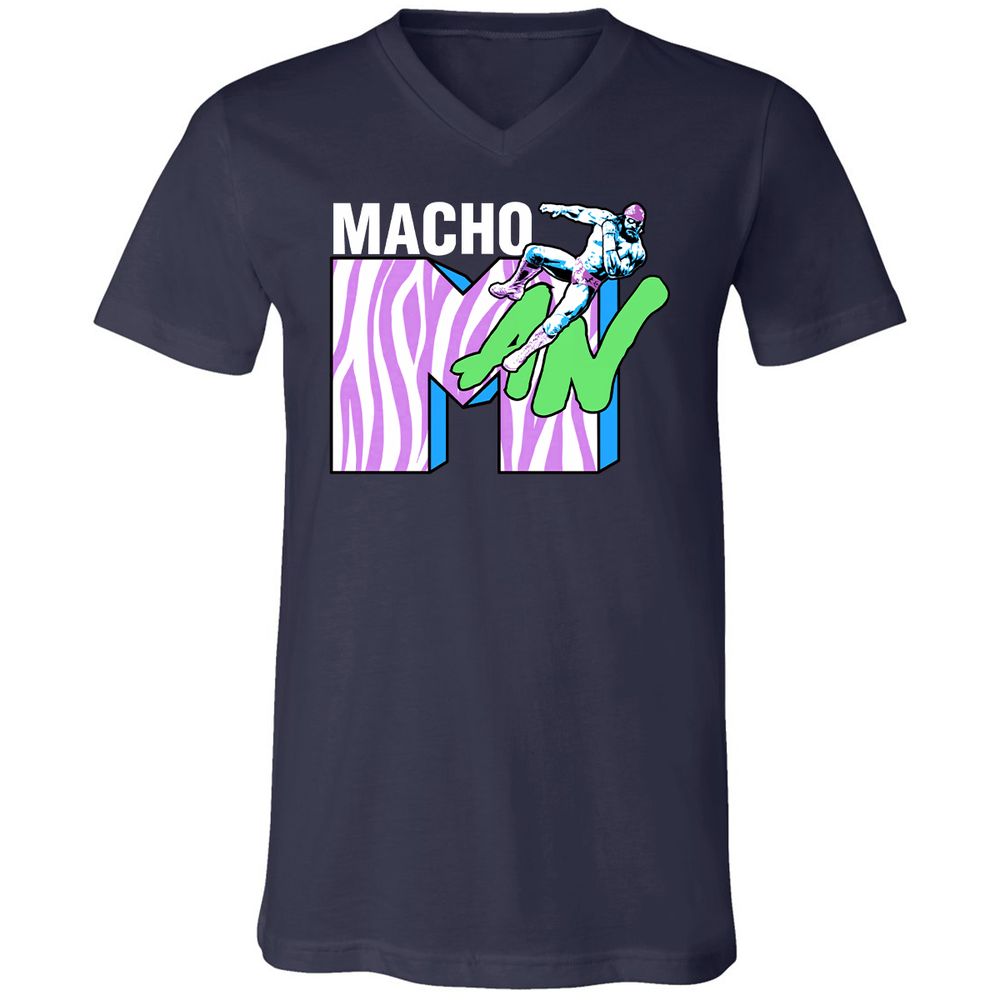 Unisex V-Neck T-Shirt - 8HRYNJ3D - Navy - 2