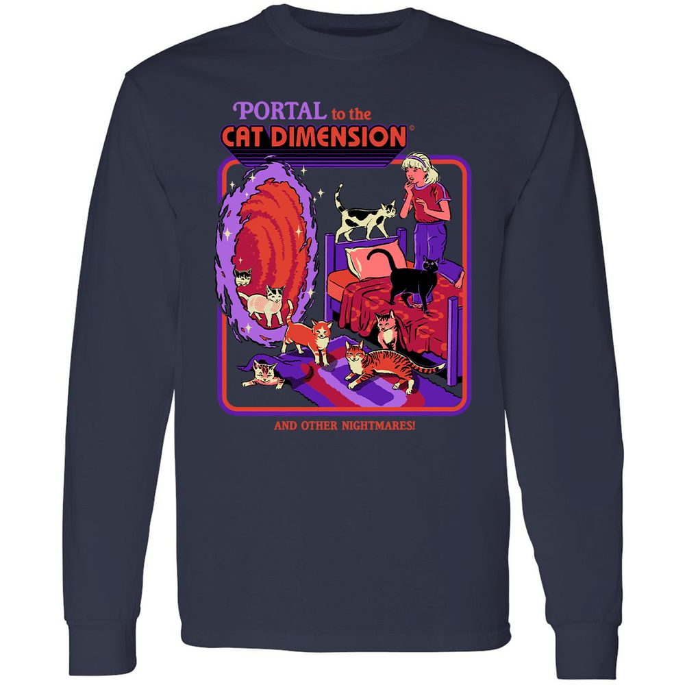 Long Sleeve T-Shirt - XQD4R9AH - Navy - 2