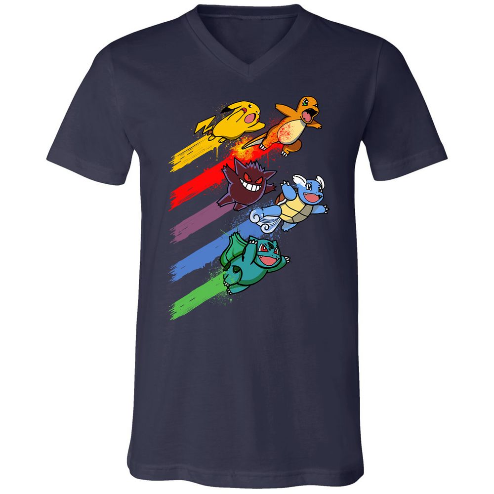 Unisex V-Neck T-Shirt - AX36VT72 - Navy - 2