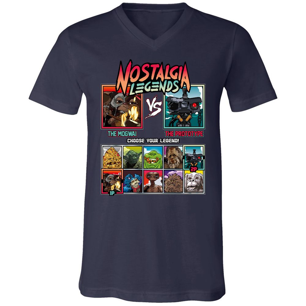 Unisex V-Neck T-Shirt - 1QXRDST5 - Navy - 2