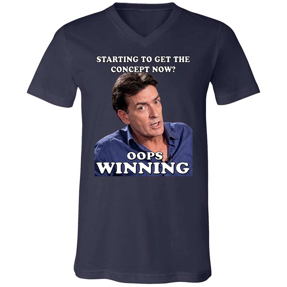 Unisex V-Neck T-Shirt - X9QUSTV5 - Navy - 2