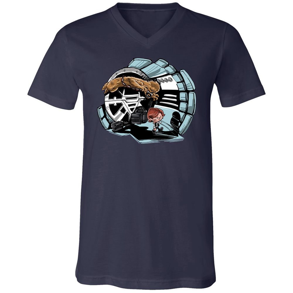 Unisex V-Neck T-Shirt - LMX1D951 - Navy - 2