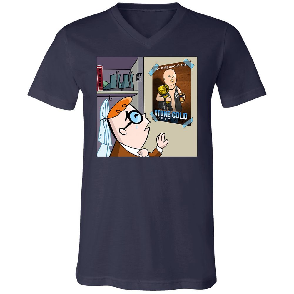 Unisex V-Neck T-Shirt - EYE2AMA6 - Navy - 2