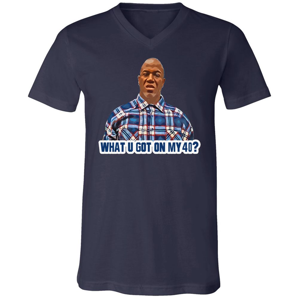 Unisex V-Neck T-Shirt - G11J9ZVX - Navy - 2