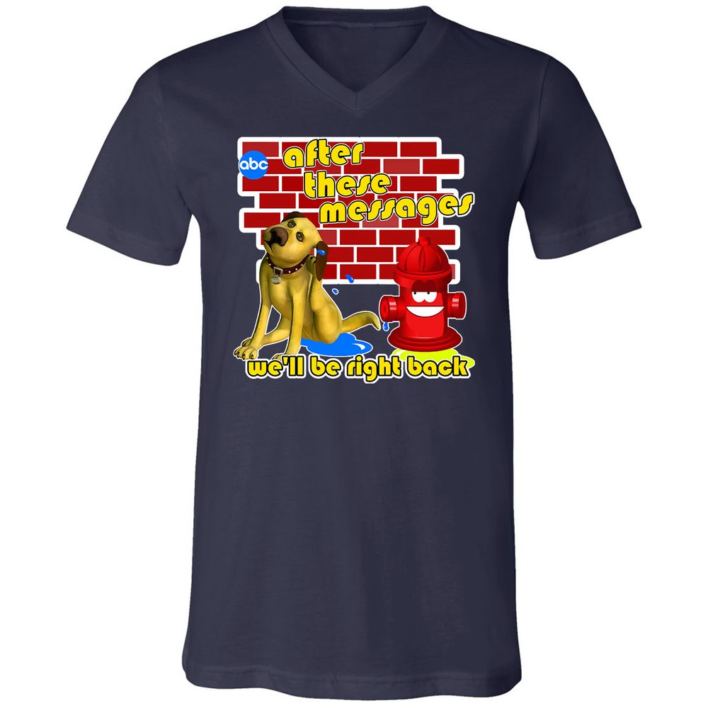Unisex V-Neck T-Shirt - VHMJPGAW - Navy - 2
