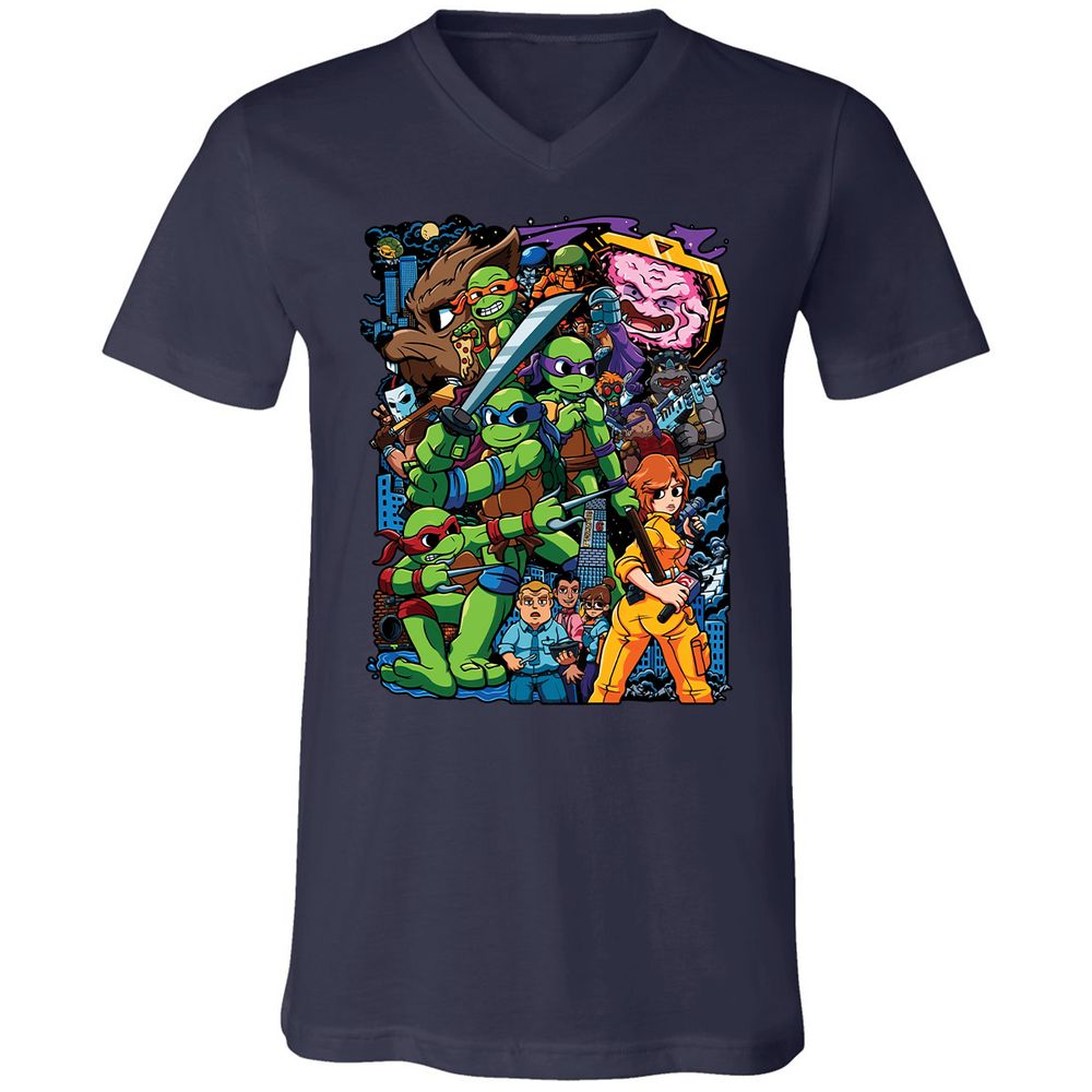 Unisex V-Neck T-Shirt - 4VM2SEBE - Navy - 2