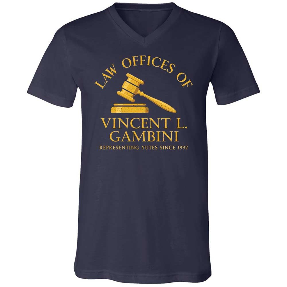 Unisex V-Neck T-Shirt - 7S1UDBRF - Navy - 2