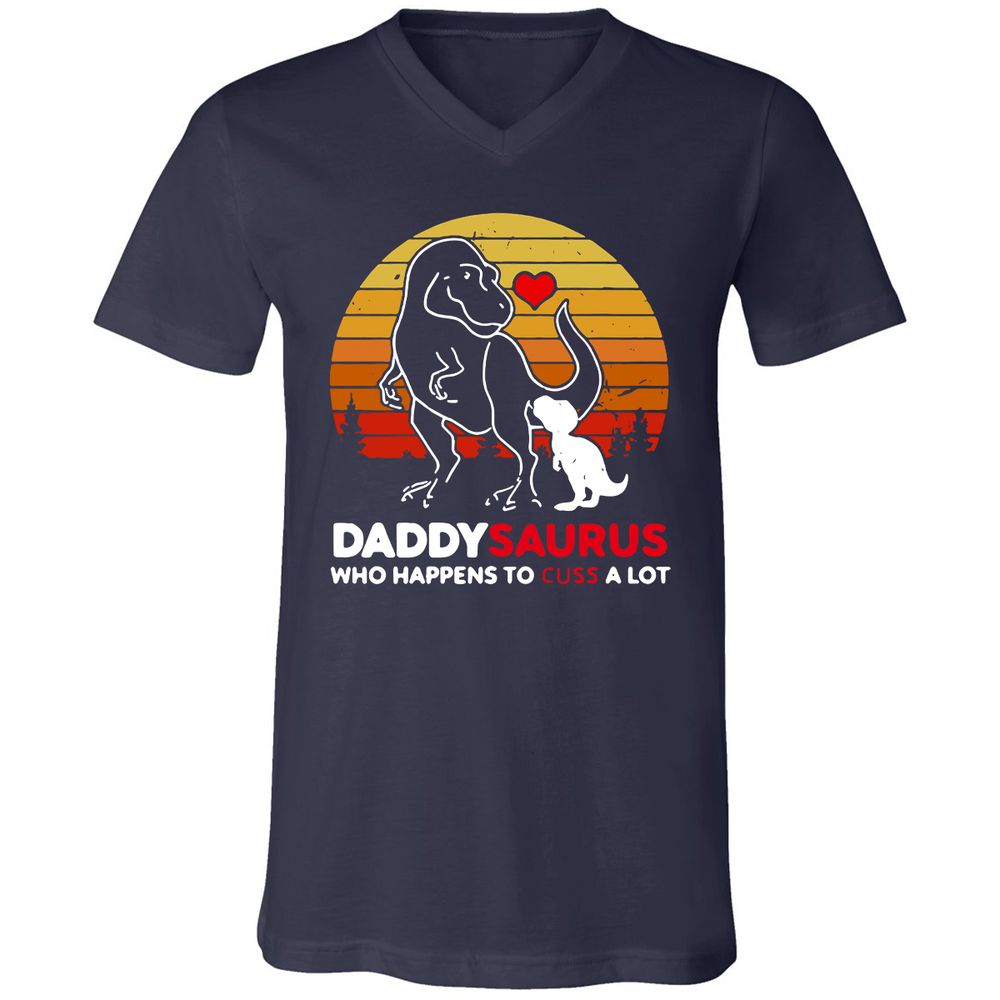 Unisex V-Neck T-Shirt - AUEUJG3Y - Navy - 2