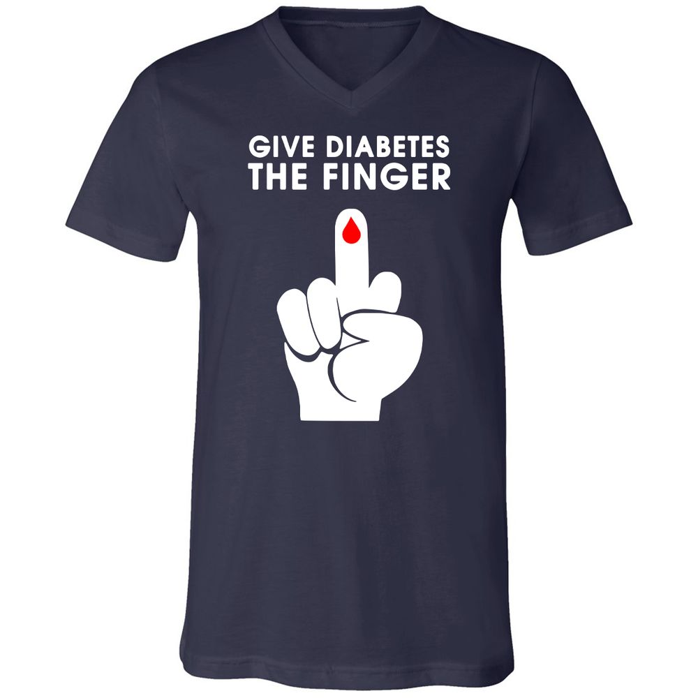 Unisex V-Neck T-Shirt - 1ZH6LUR8 - Navy - 2