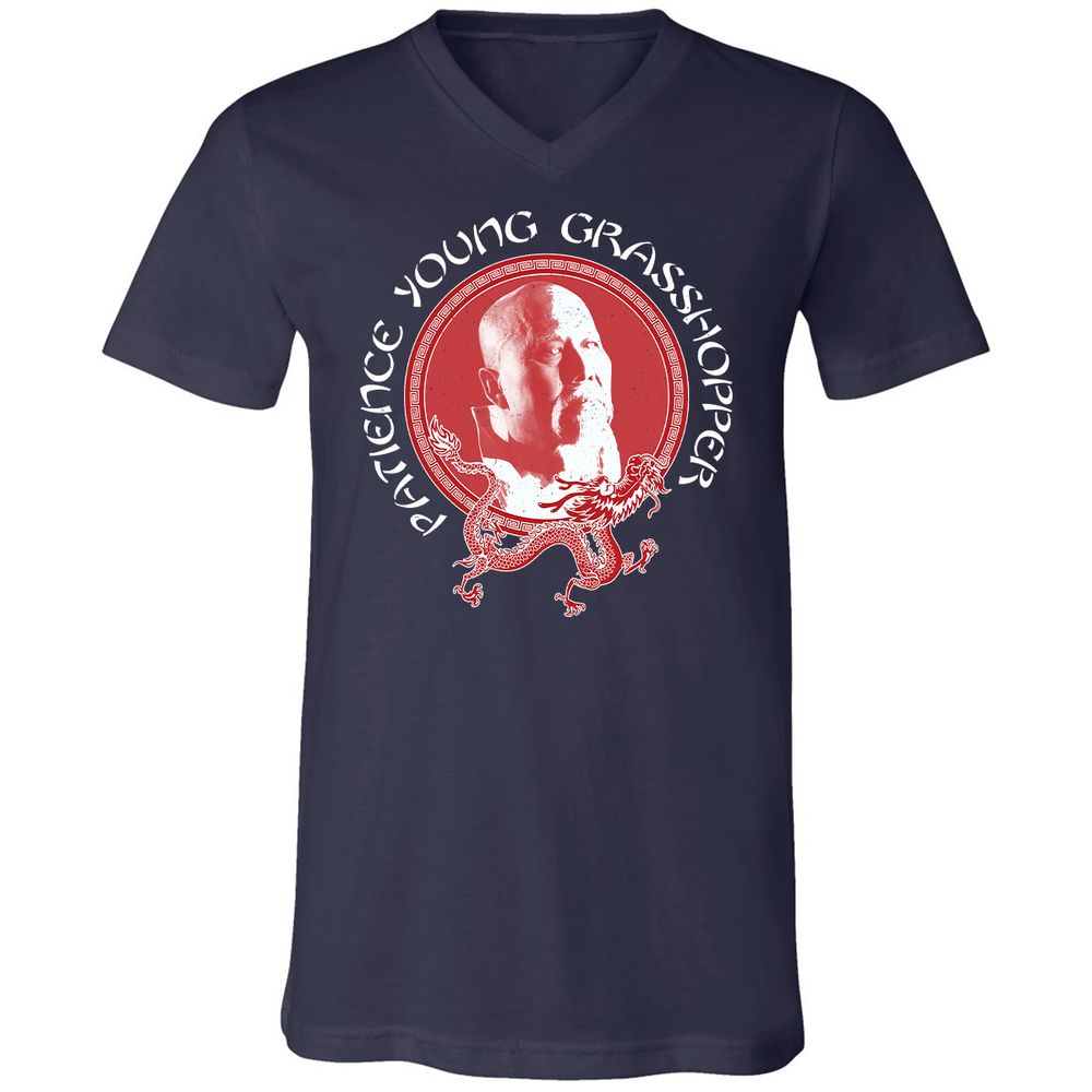 Unisex V-Neck T-Shirt - B97P5EHN - Navy - 2